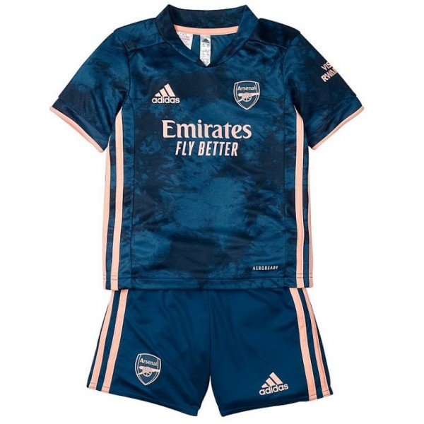 Kit infantil oficial Adidas Arsenal 2020 2021 III jogador