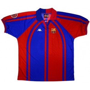 Camisa I Barcelona 1997 1998 Retro Kappa Champions League 