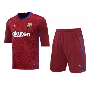 Kit infantil Barcelona 2020 2021 Goleiro vermelho