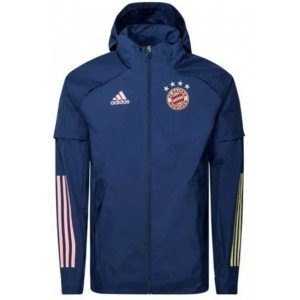 Jaqueta corta vento oficial Adidas Bayern de Munique 2020 2021 azul