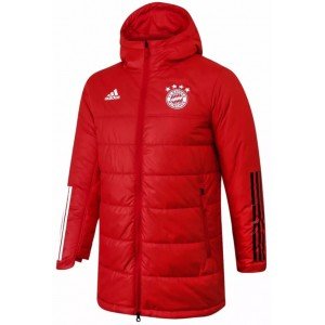Jaqueta Winter oficial Adidas Bayern de Munique 2020 2021 Vermelha