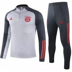 Kit treinamento oficial Adidas Bayern de Munique 2020 2021 cinza e preto