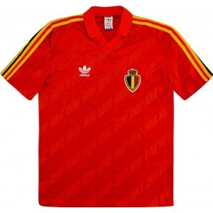 Camisa I Seleção da Bélgica 1986 Adidas retro