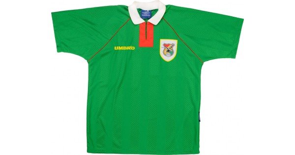 新品未使用タグ付1994 UMBRO Bolivia  shirt 12 Loja loucos por futebol - Camisa retro Umbro seleção da Bolivia