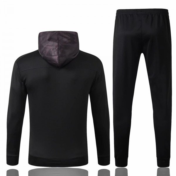 Kit treinamento com capuz oficial Puma Borussia Dortmund 2019 2020 preto 