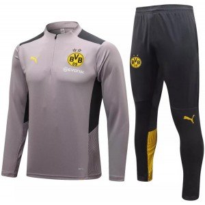 Kit treinamento Borussia Dortmund 2021 2022 Puma oficial Cinza e Preto