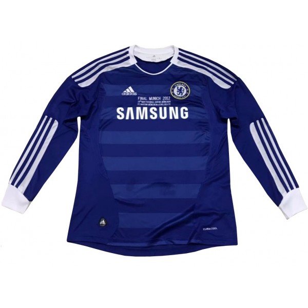 Camisa retro Adidas Chelsea 2011 2012 I jogador Final manga comprida