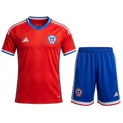 Kit infantil I Seleção do Chile 2026 Adidas oficial Kit infantil I Seleção do Chile 2026 Adidas oficial