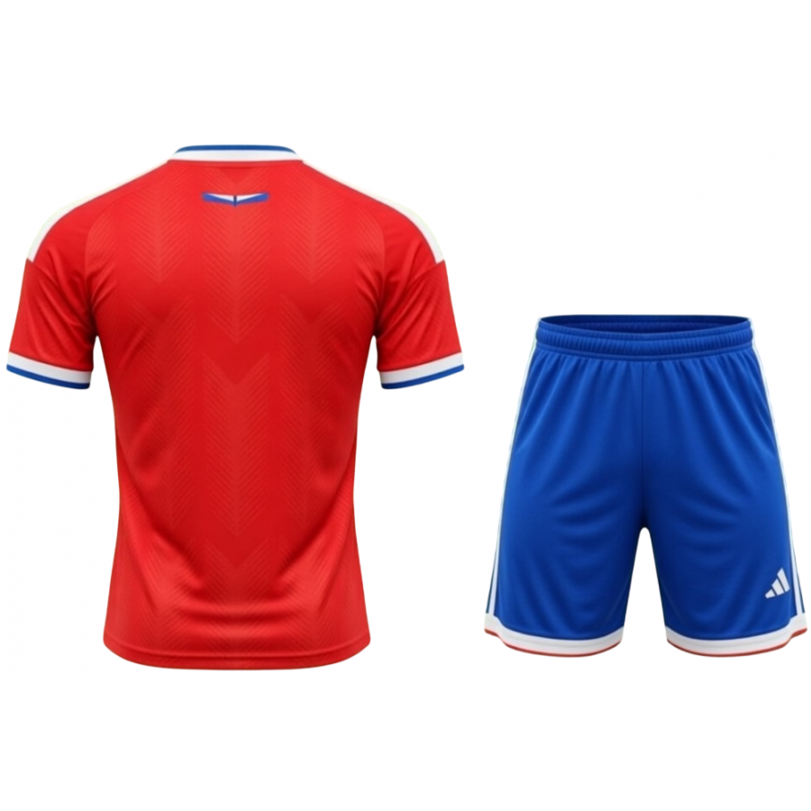 Kit infantil I Seleção do Chile 2026 Adidas oficial Kit infantil I Seleção do Chile 2026 Adidas oficial