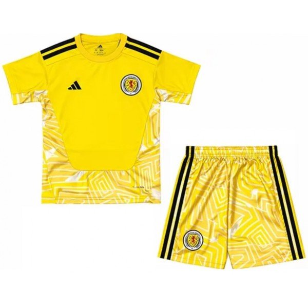 Kit infantil Goleiro I Seleção da Escócia 2026 Adidas oficial 
