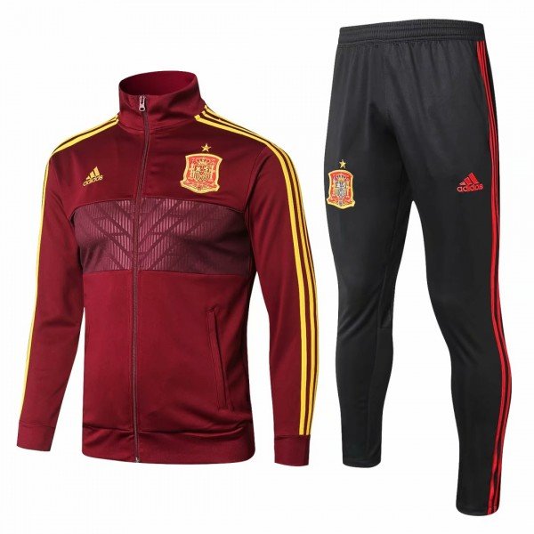 Kit treinamento oficial Adidas seleção da Espana 2018 vermelho e preto