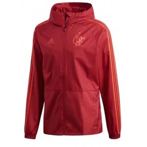 Jaqueta corta vento oficial Adidas Flamengo 2019 vermelha