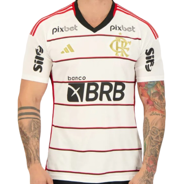 Camisa II Flamengo 2023 Adidas oficial com patrocinios