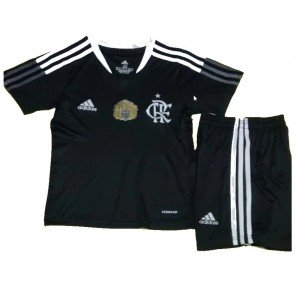Kit infantil Flamengo 2021 2022 Adidas oficial Excelência Negra
