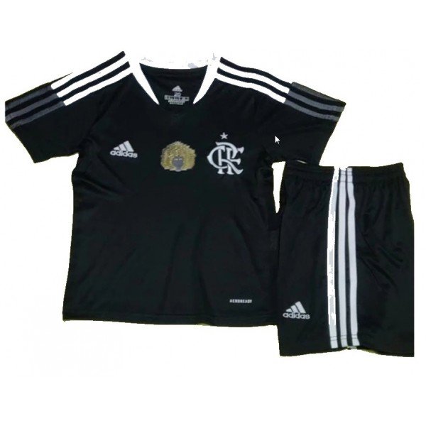 Kit infantil Flamengo 2021 2022 Adidas oficial Excelência Negra