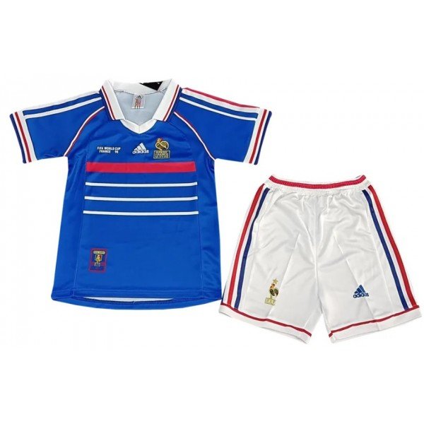 Kit infantil I Seleção da França 1998 Adidas retro 