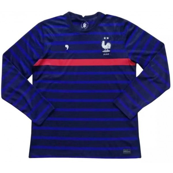 Camisa Seleção da França 2020 2021 I Home jogador manga comprida