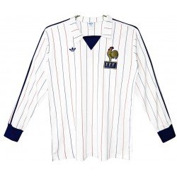 Camisa II Seleção da França 1980 1982 Adidas retro manga comprida