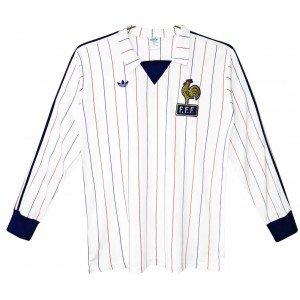 Camisa II Seleção da França 1980 1982 Adidas retro manga comprida