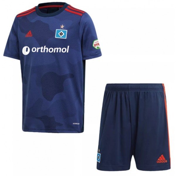Kit infantil oficial Adidas Hamburgo SV 2020 2021 II jogador