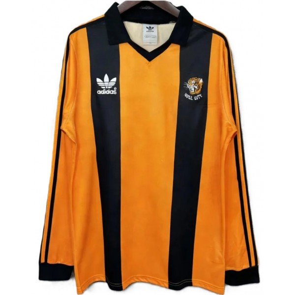 Camisa I Hull City 1981 1982 Adidas retro manga comprida
