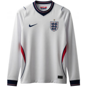 Camisa I Seleção da Inglaterra 2026 Home manga comprida Camisa I Seleção da Inglaterra 2026 Home manga comprida
