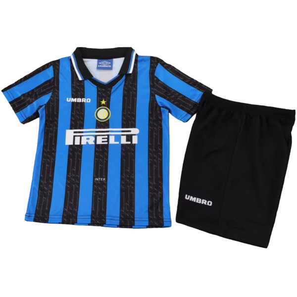 Kit infantil I Inter de Milão 1997 1998 Umbro retro 