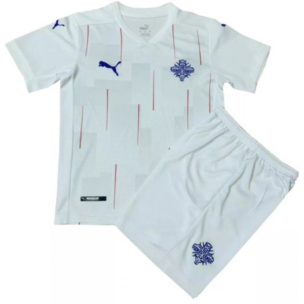 Kit infantil oficial Puma Seleção da Islandia 2020 2021 II jogador