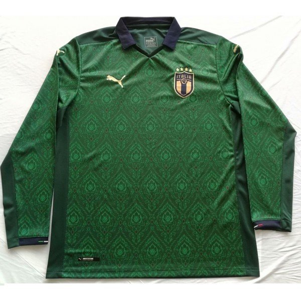 Camisa oficial Puma seleção da Itália 2019 2020 III jogador manga comprida Camisa oficial Puma seleção da Itália 2019 2020 III jogador manga comprida
