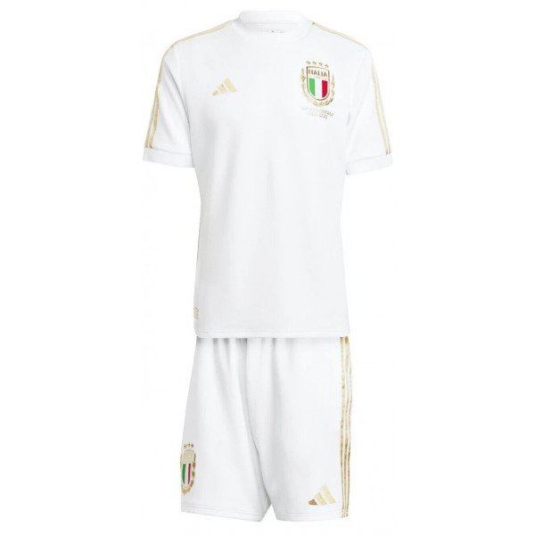 Kit infantil seleção da Italia 2023 2024 Adidas oficial 125 anos  Kit infantil seleção da Italia 2023 2024 Adidas oficial 125 anos