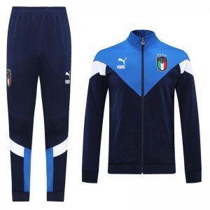 Kit treinamento oficial Puma seleção da Itália 2020 2021 Azul e preto