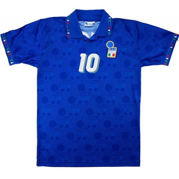 Camisa retro Diadora seleção da Itália 1994 I jogador R.Baggio