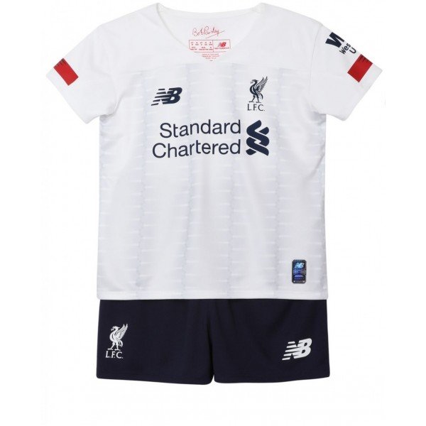 Kit infantil oficial New Balance Liverpool 2019 2020 II jogador