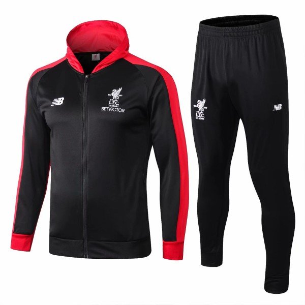 Kit treinamento oficial New Balance Liverpool 2018 2019 preto e vermelho
