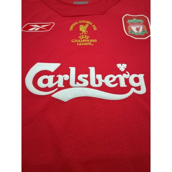 Camisa retro Reebok Liverpool 2004 2005 I jogador Final Istambul