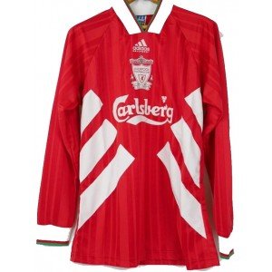 Camisa I Liverpool 1993 1995 Adidas retro manga comprida