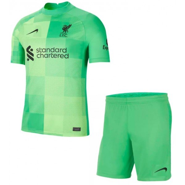 Kit infantil Goleiro I Liverpool 2021 2022 Verde