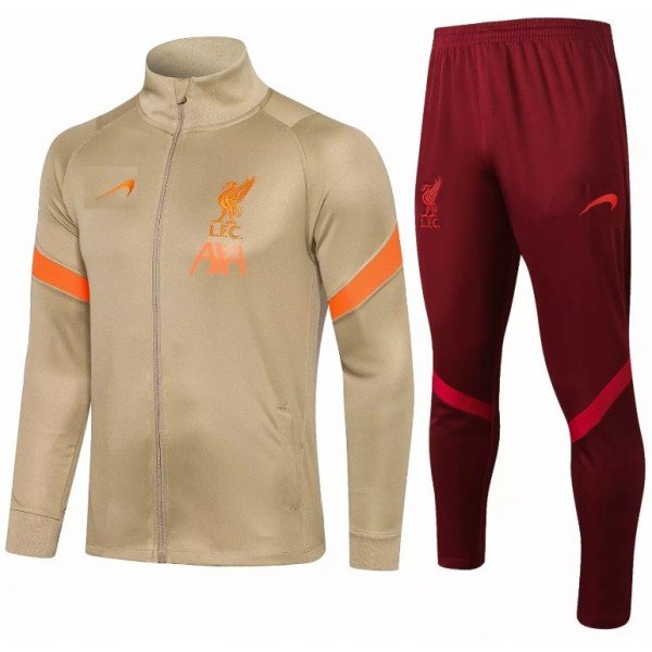 Kit treinamento Liverpool 2021 2022 Bege e Vermelho