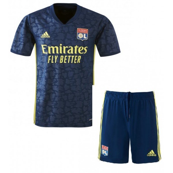 Kit infantil oficial Adidas Lyon 2020 2021 III jogador