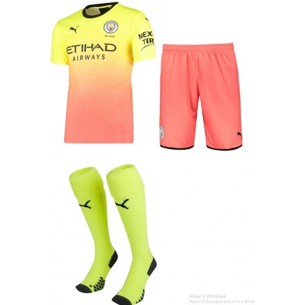 Kit adulto oficial Puma Manchester City 2019 2020 III jogador 