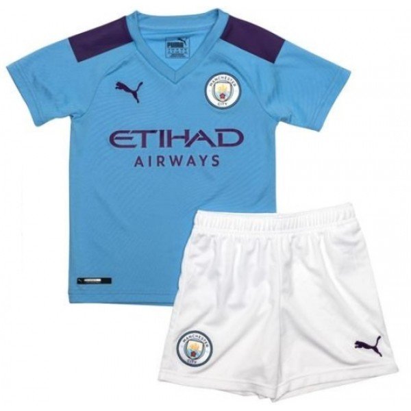 Kit infantil oficial Puma Manchester City 2019 2020 I jogador 