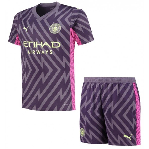 Kit infantil Goleiro II Manchester City 2023 2024 Puma oficial