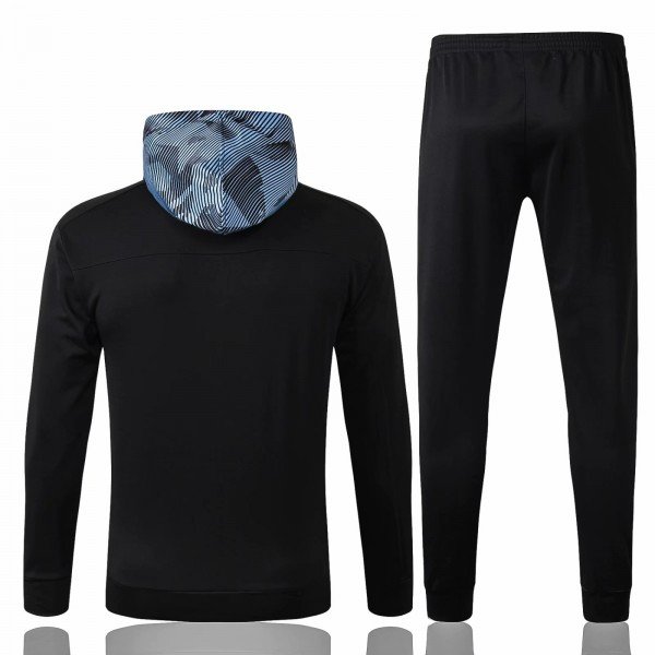 Kit treinamento com capuz oficial Puma Manchester City 2019 2020 rosa e preto