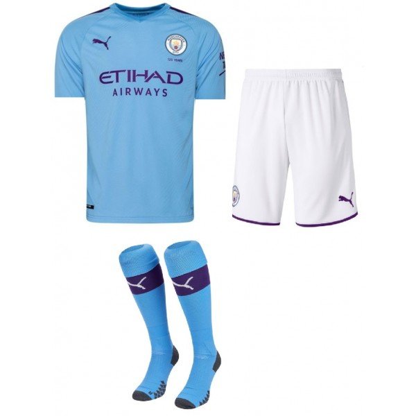 Kit adulto oficial Puma Manchester City 2019 2020 I jogador 