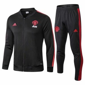 Kit treinamento oficial Adidas Manchester United 2018 2019 preto