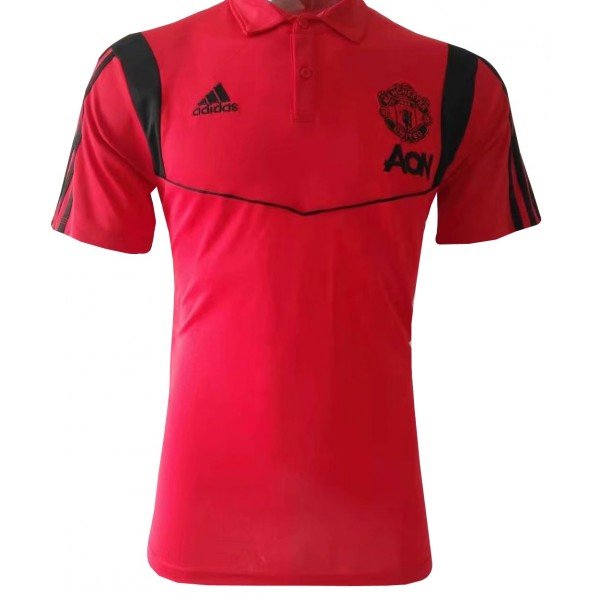 Camisa Polo oficial Adidas Manchester United 2018 2019 Vermelha