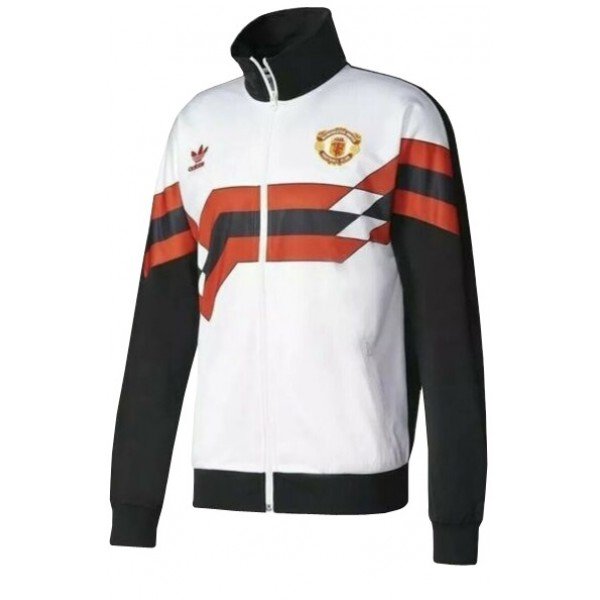 Jaqueta retro Adidas Manchester United 1989 1990 branca