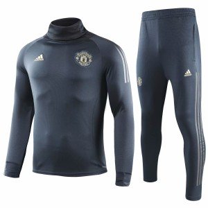 Kit treinamento oficial Adidas Manchester United 2018 2019 azul