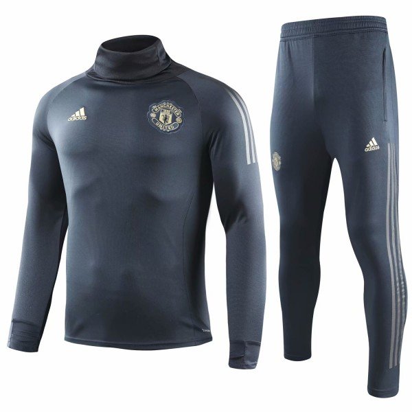 Kit treinamento oficial Adidas Manchester United 2018 2019 azul