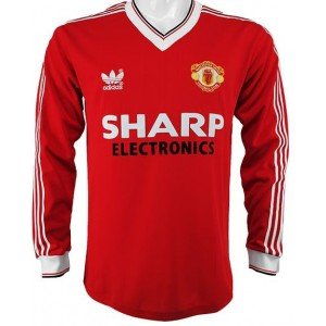 Camisa I Manchester United 1984 1985 Adidas retro Manga comprida
